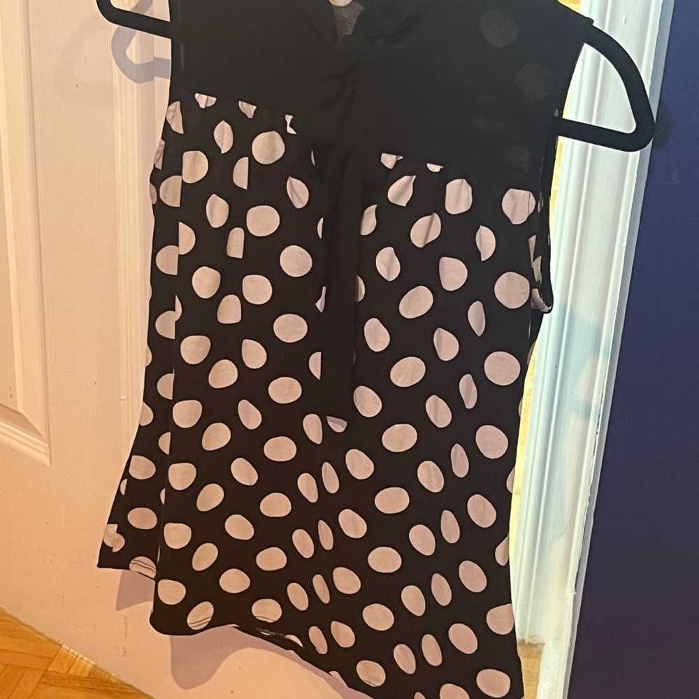 Jacob Black and White Polka Dot Tank Top - Picture 2 of 2